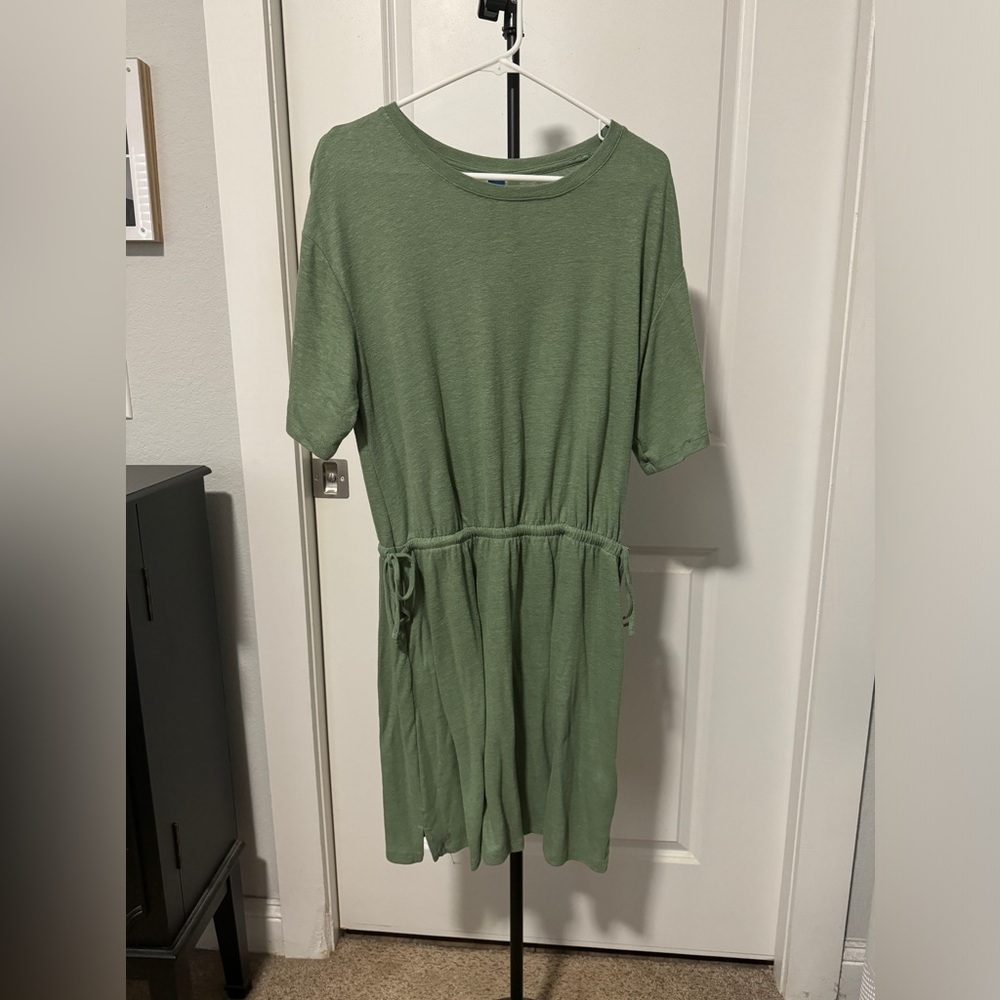 Old Navy Lot/Bundle 2 Waist-Defined Short-Sleeve Slub-Knit Mini T-Shirt Dress